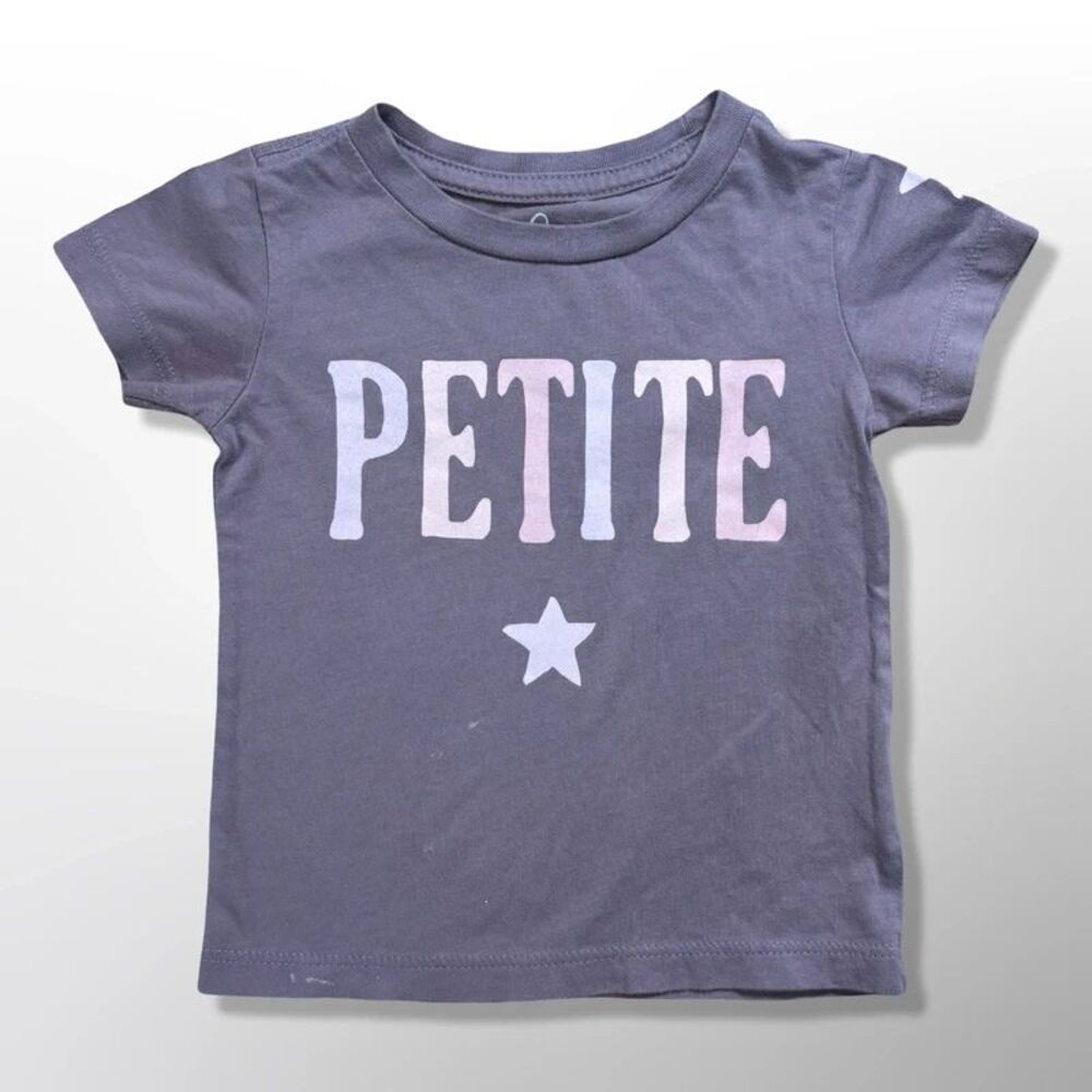Peek Little Peanut Petite Baby Girl Purple Star Pima Cotton Tee 3-6M